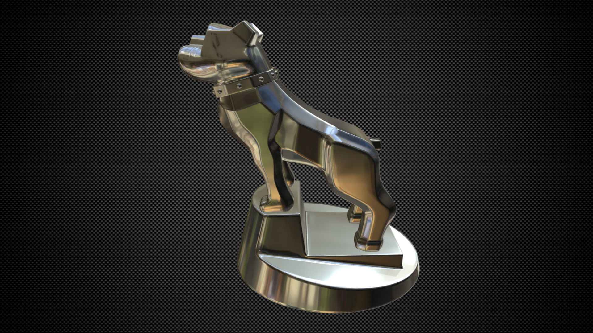bulldog hood ornament  3D model_1