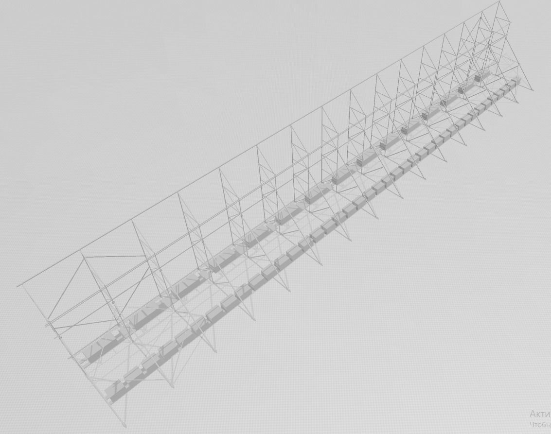 Roof installation frame 3D model_2