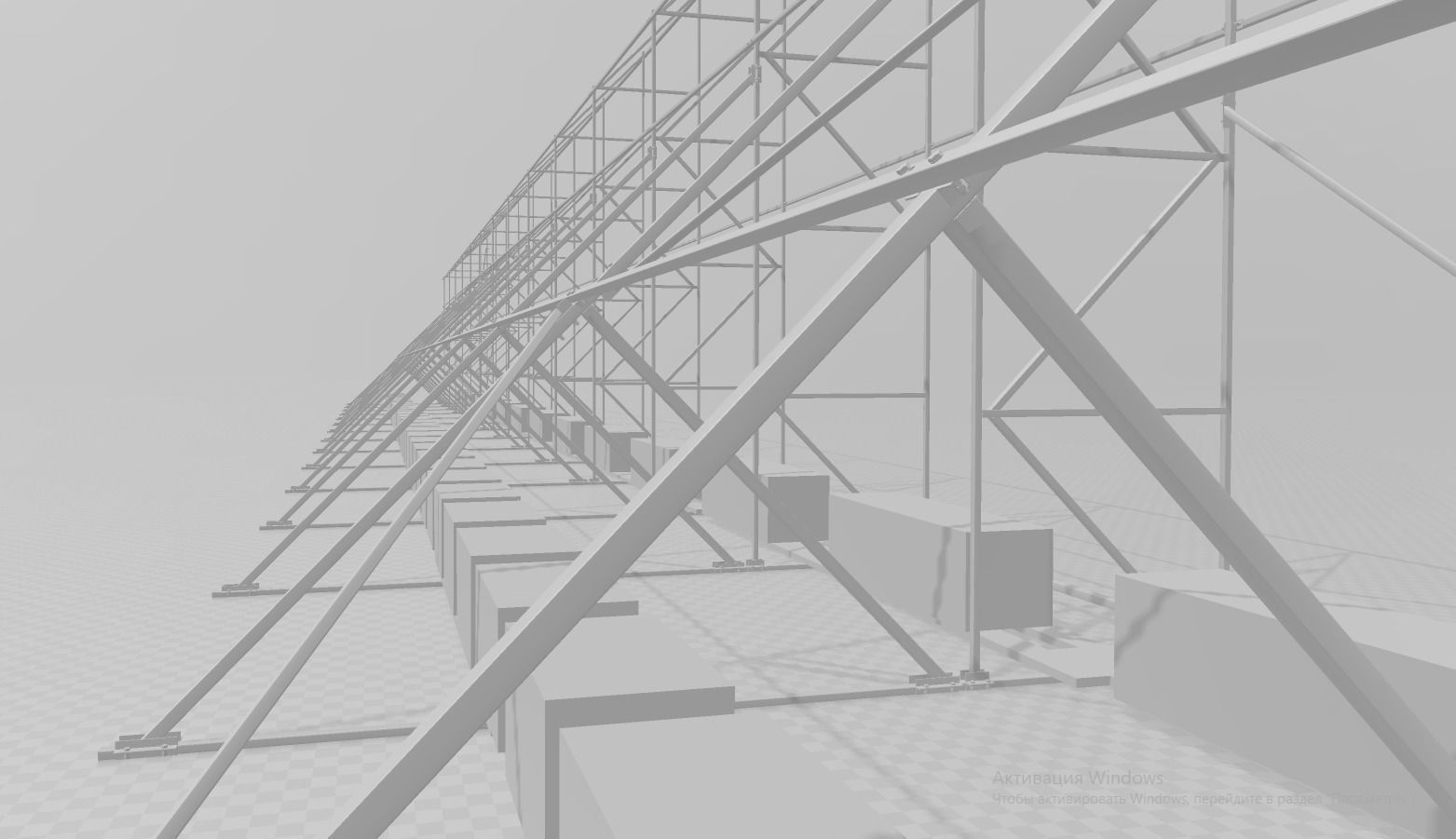 Roof installation frame 3D model_1