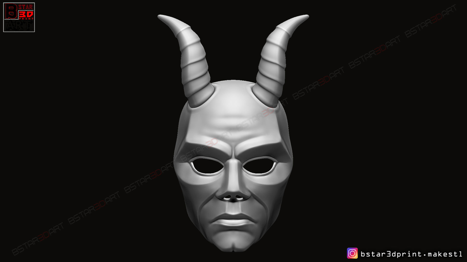 Krampus Devil Mask - Satan Mask - Demon Mask Halloween 3D print model_8