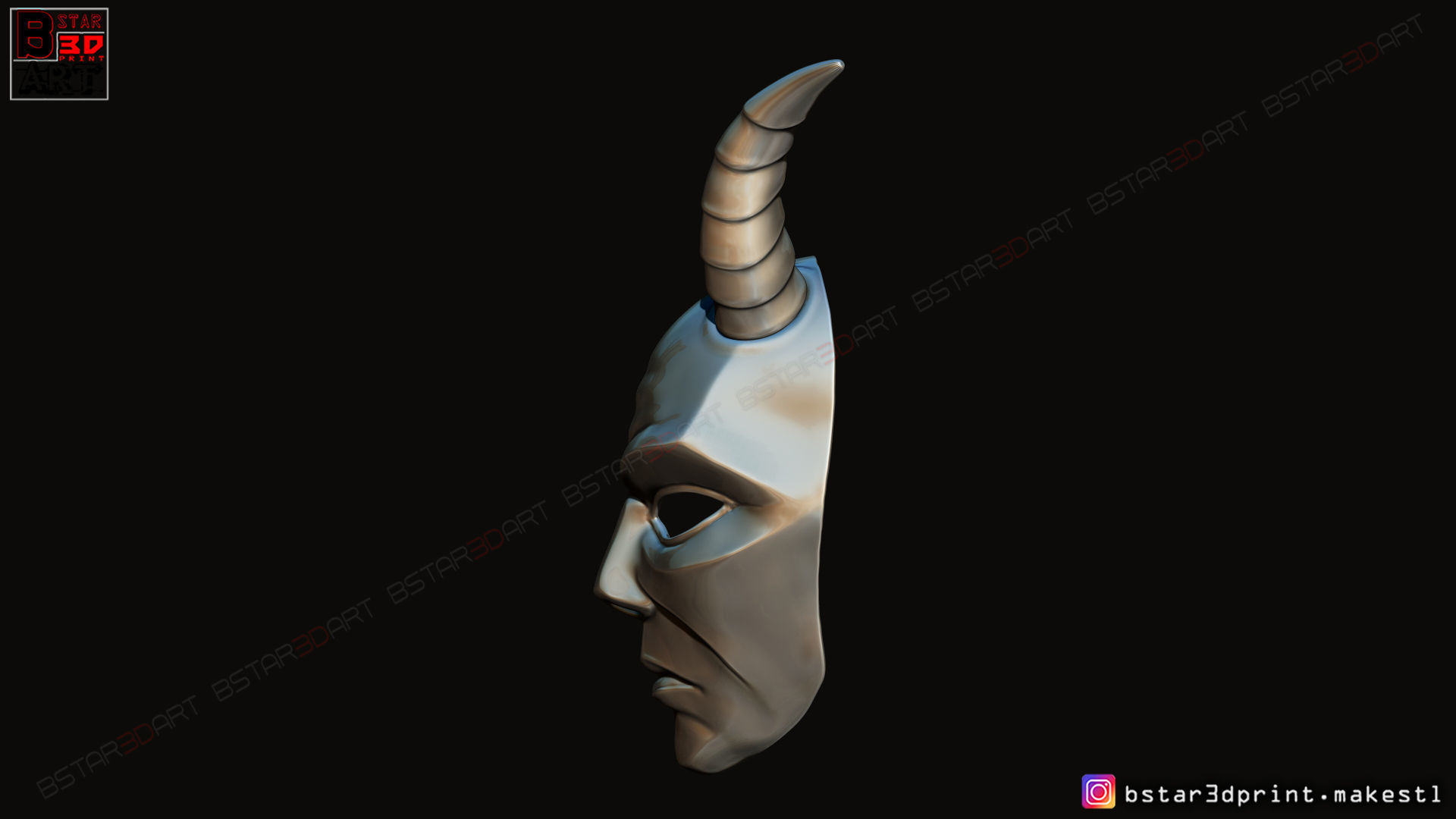 Krampus Devil Mask - Satan Mask - Demon Mask Halloween 3D print model_2