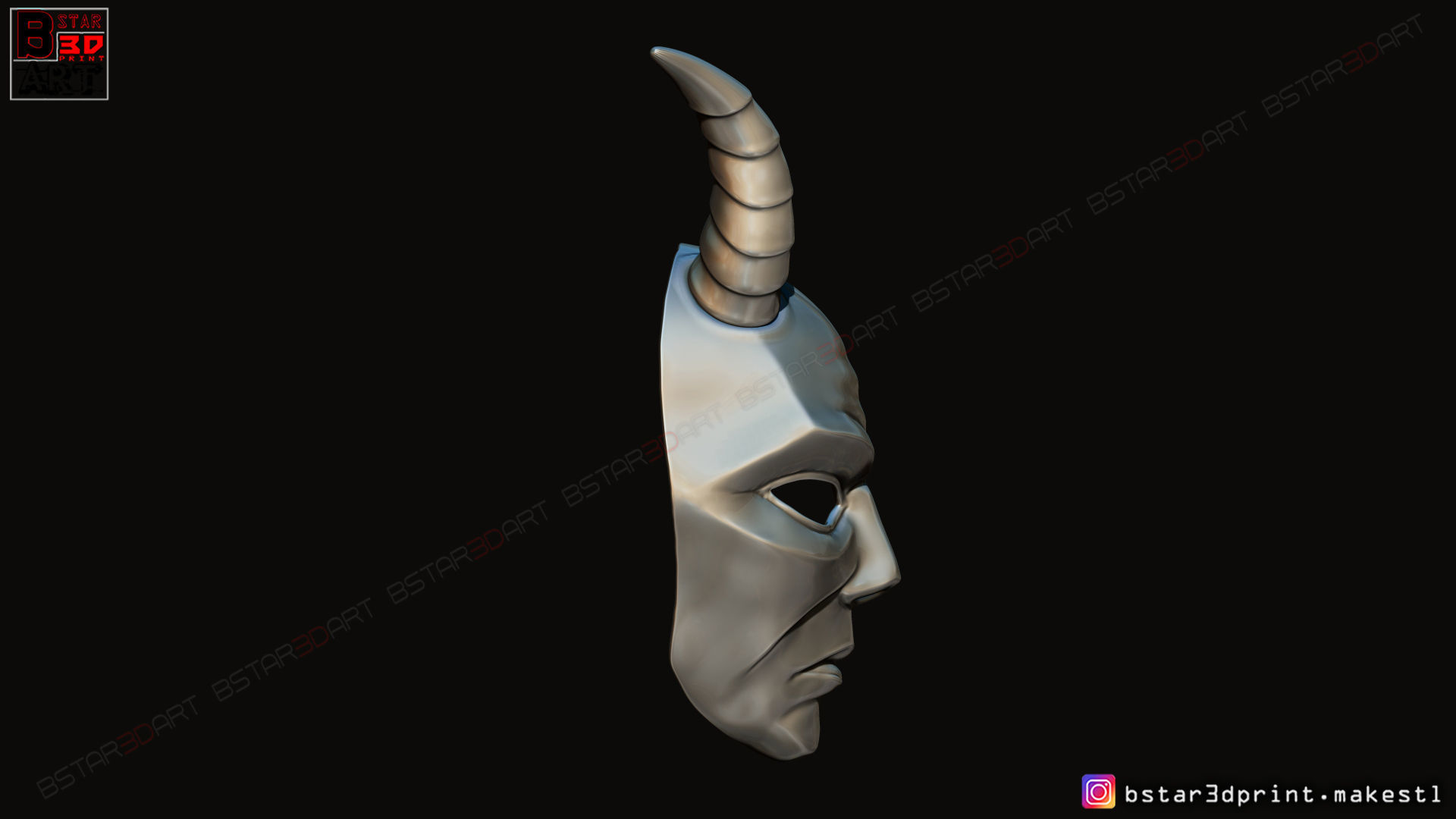 Krampus Devil Mask - Satan Mask - Demon Mask Halloween 3D print model_6