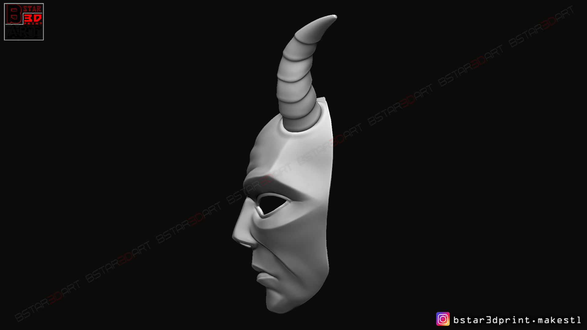 Krampus Devil Mask - Satan Mask - Demon Mask Halloween 3D print model_10