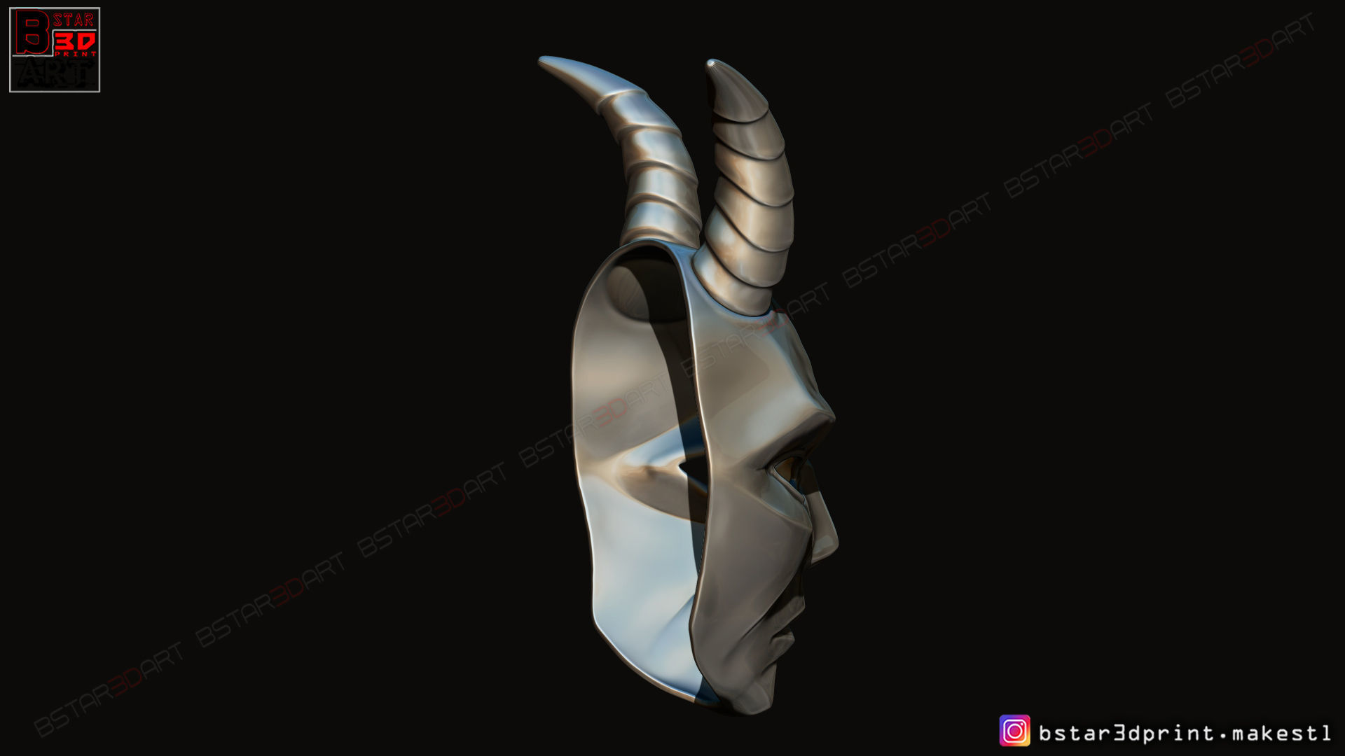 Krampus Devil Mask - Satan Mask - Demon Mask Halloween 3D print model_5