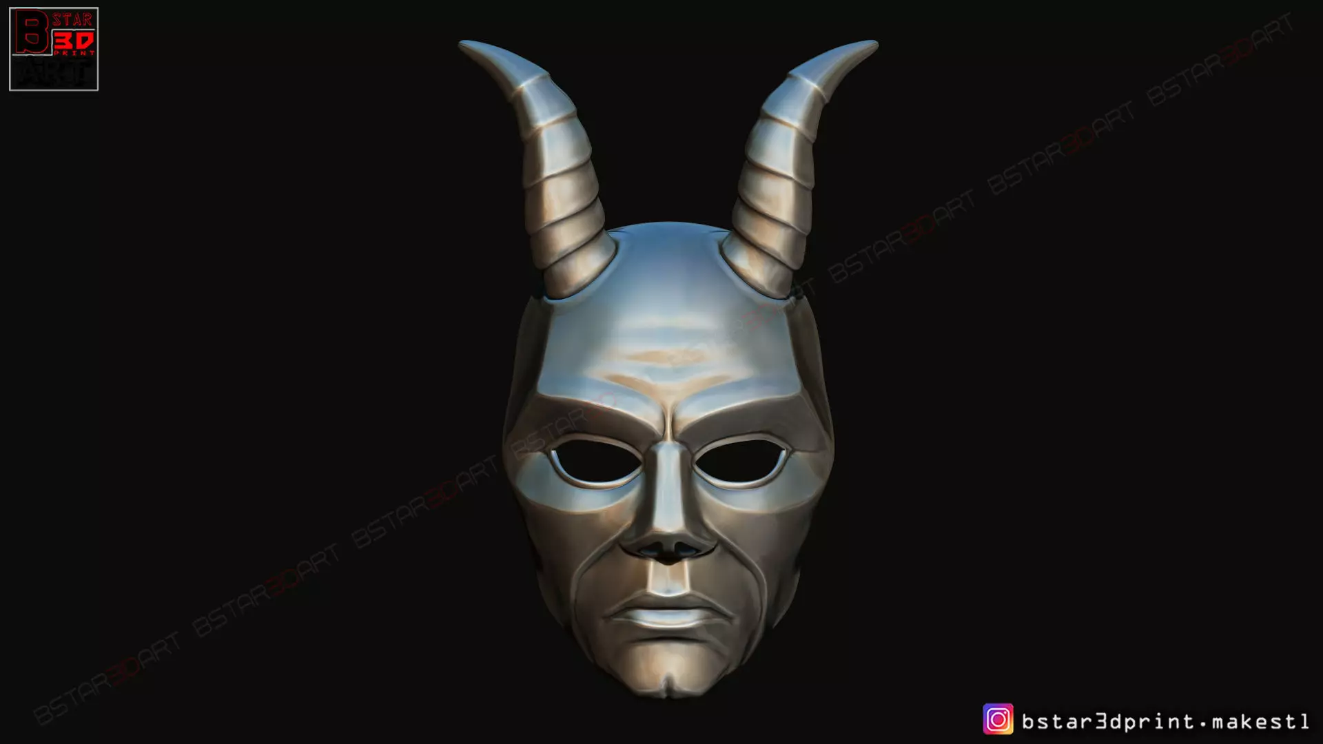 Krampus Devil Mask - Satan Mask - Demon Mask Halloween 3D print model_0
