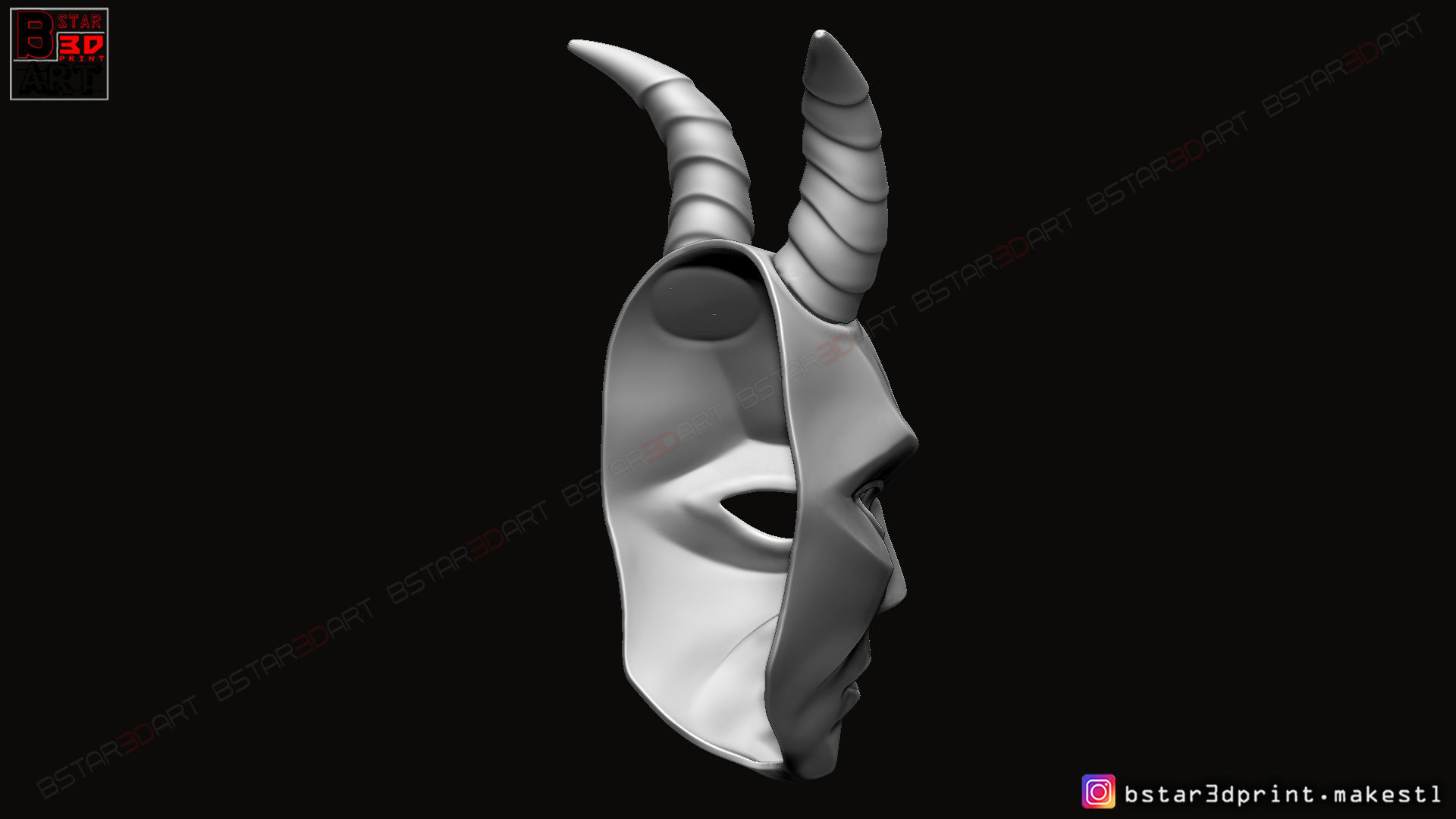 Krampus Devil Mask - Satan Mask - Demon Mask Halloween 3D print model_13