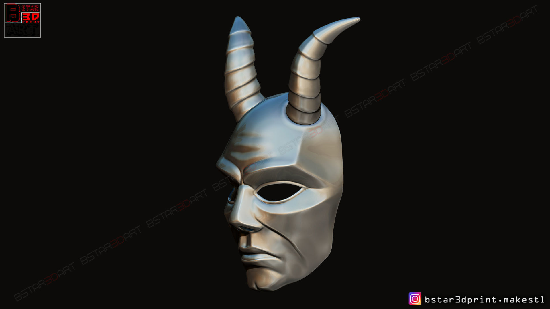 Krampus Devil Mask - Satan Mask - Demon Mask Halloween 3D print model_1