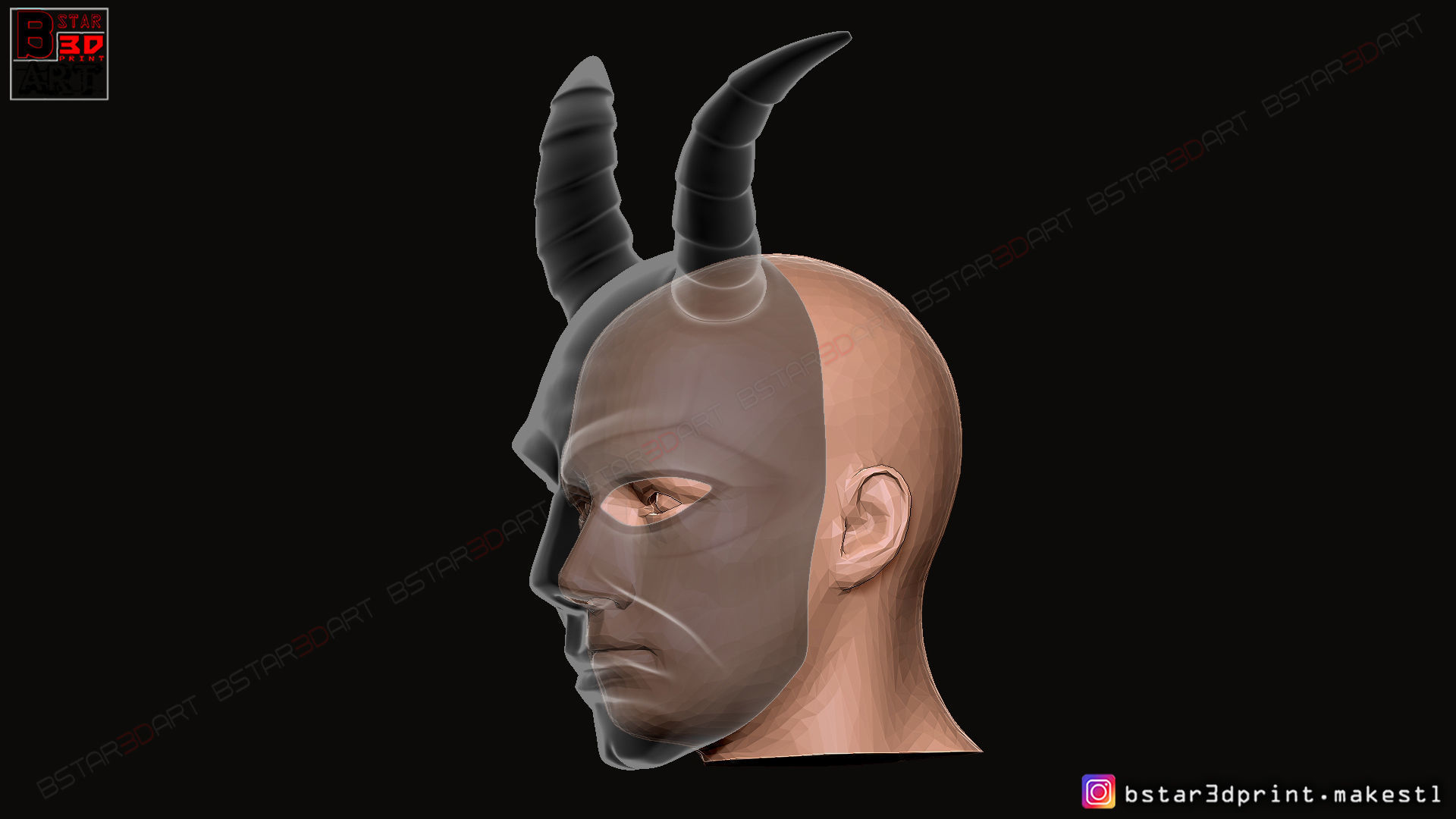 Krampus Devil Mask - Satan Mask - Demon Mask Halloween 3D print model_18