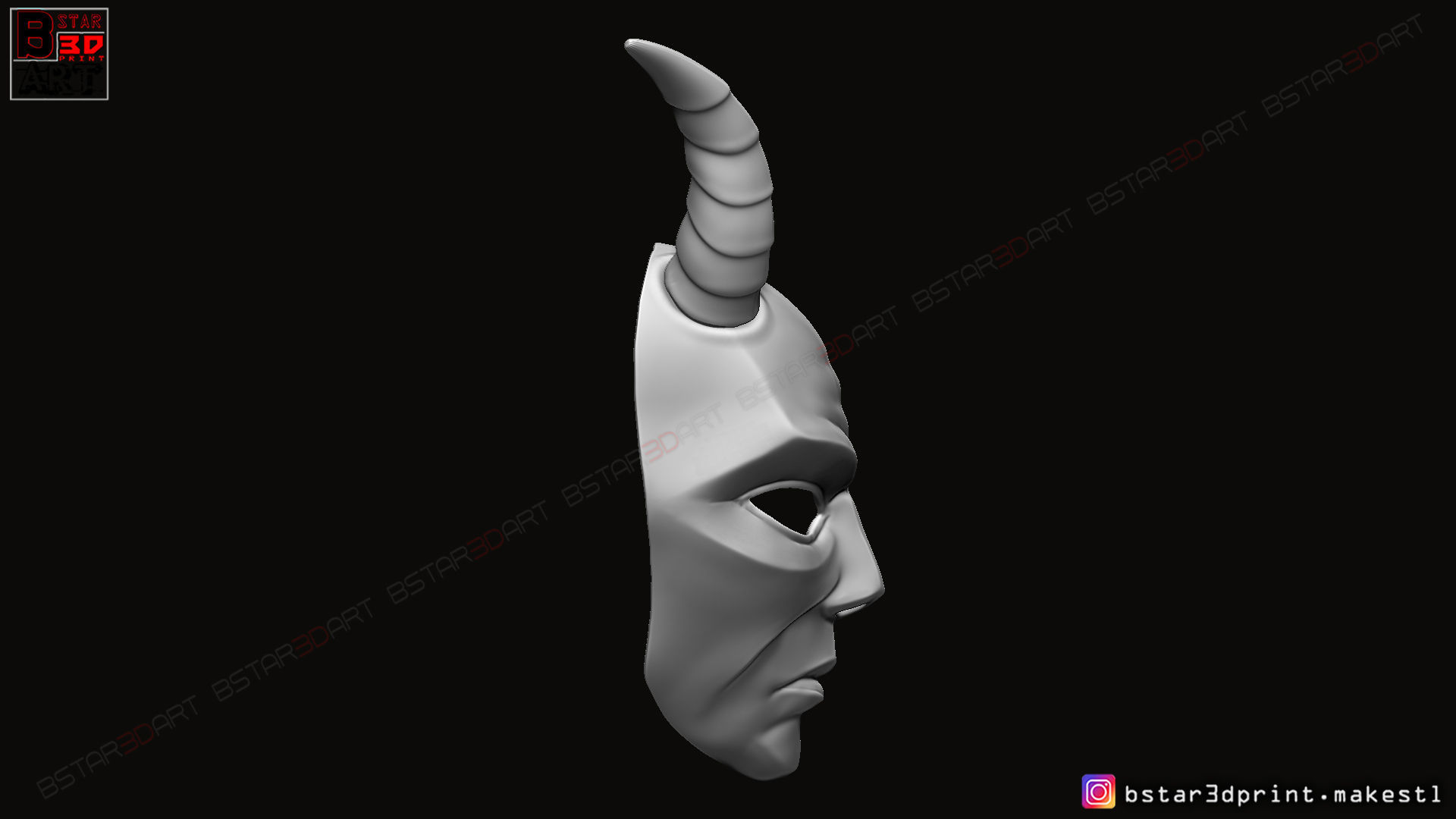 Krampus Devil Mask - Satan Mask - Demon Mask Halloween 3D print model_14