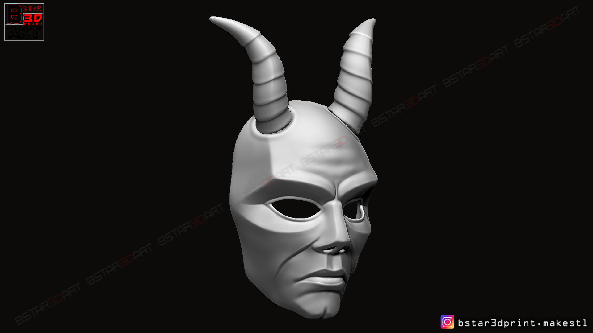 Krampus Devil Mask - Satan Mask - Demon Mask Halloween 3D print model_15