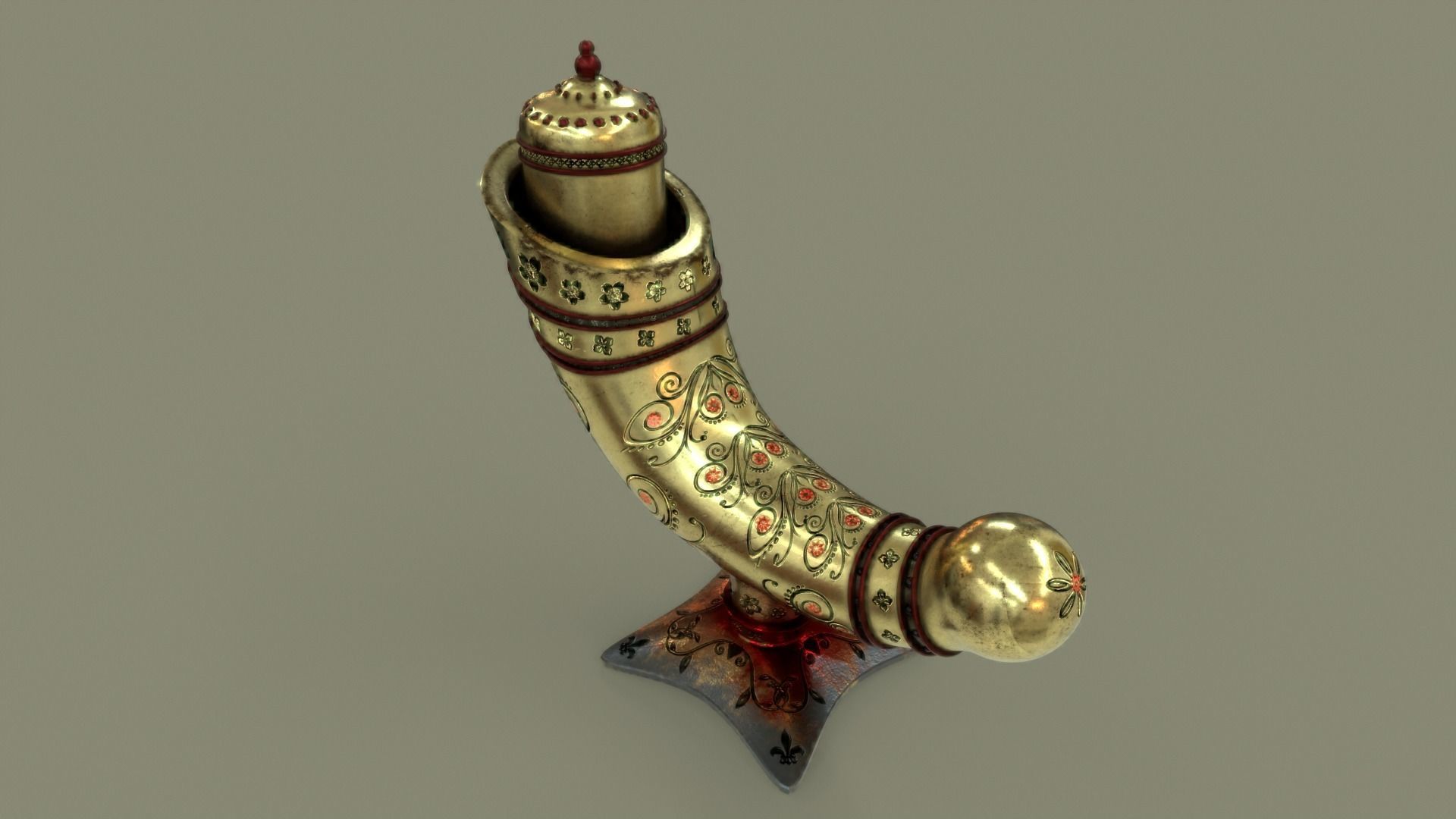 Antique Perfume Attar Bottle 3D model_4