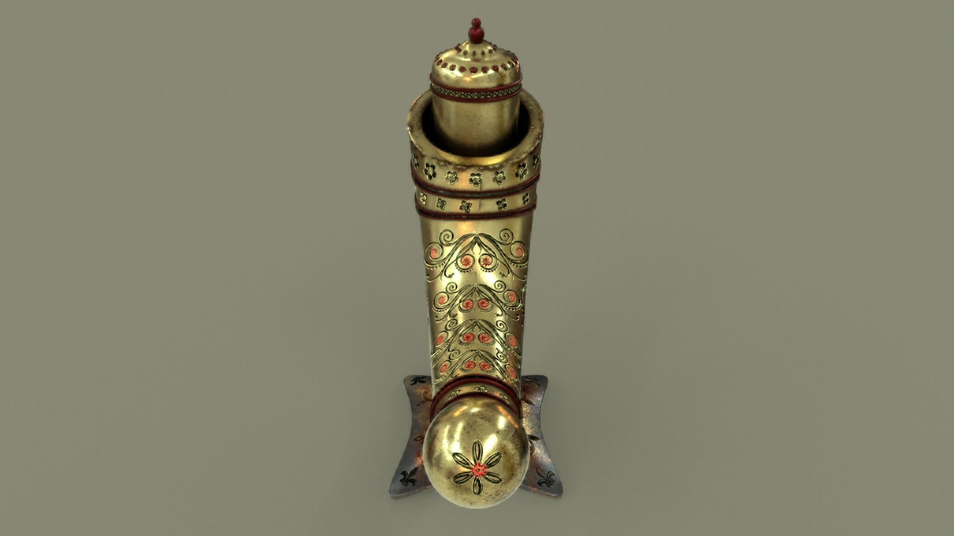 Antique Perfume Attar Bottle 3D model_3