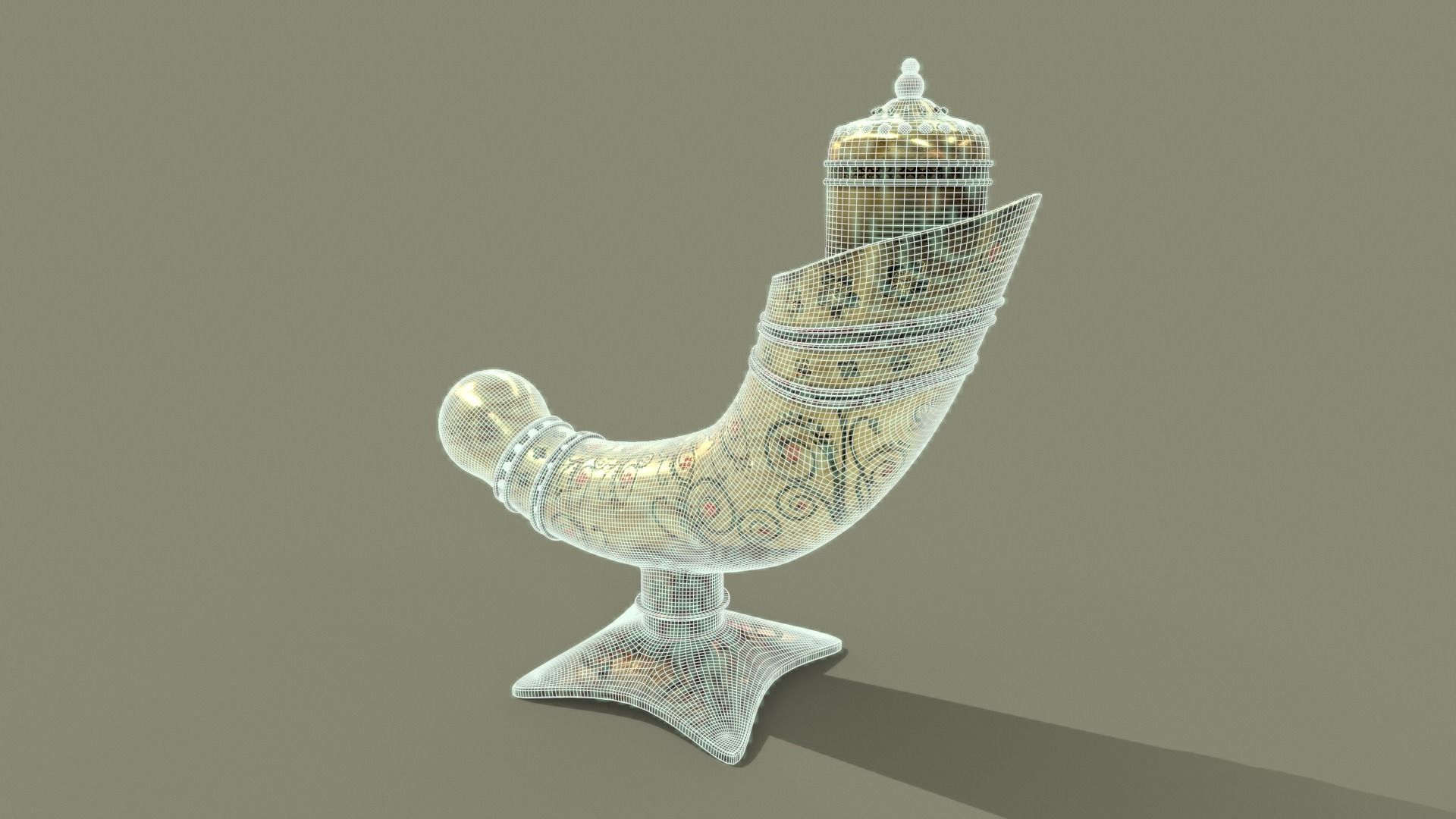 Antique Perfume Attar Bottle 3D model_16