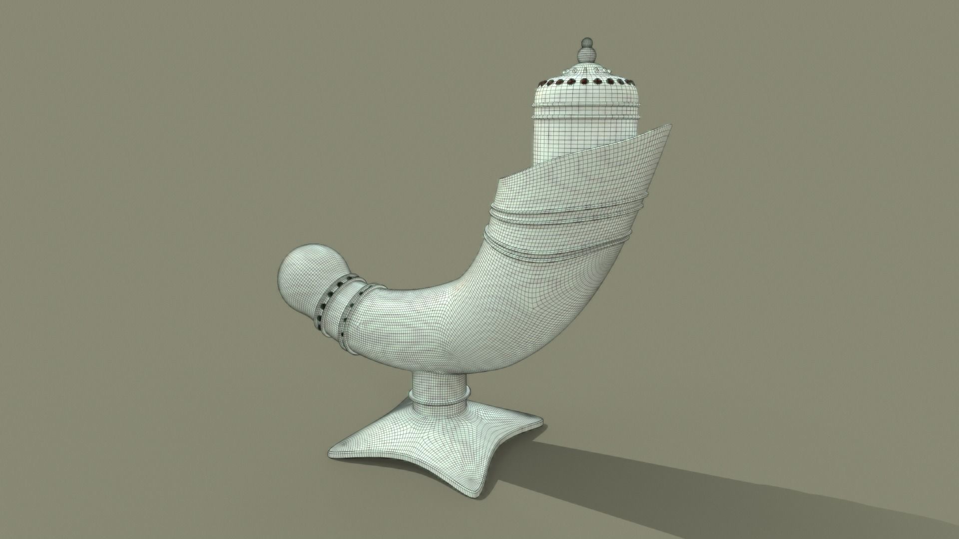 Antique Perfume Attar Bottle 3D model_17