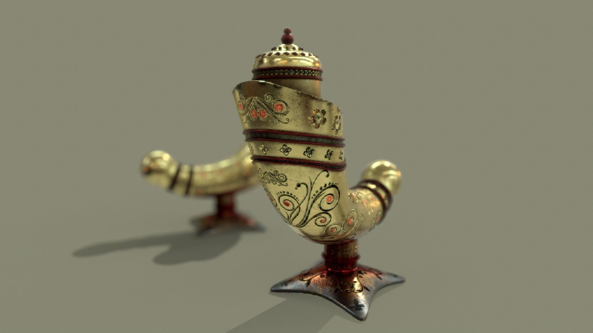 Antique Perfume Attar Bottle 3D model_14