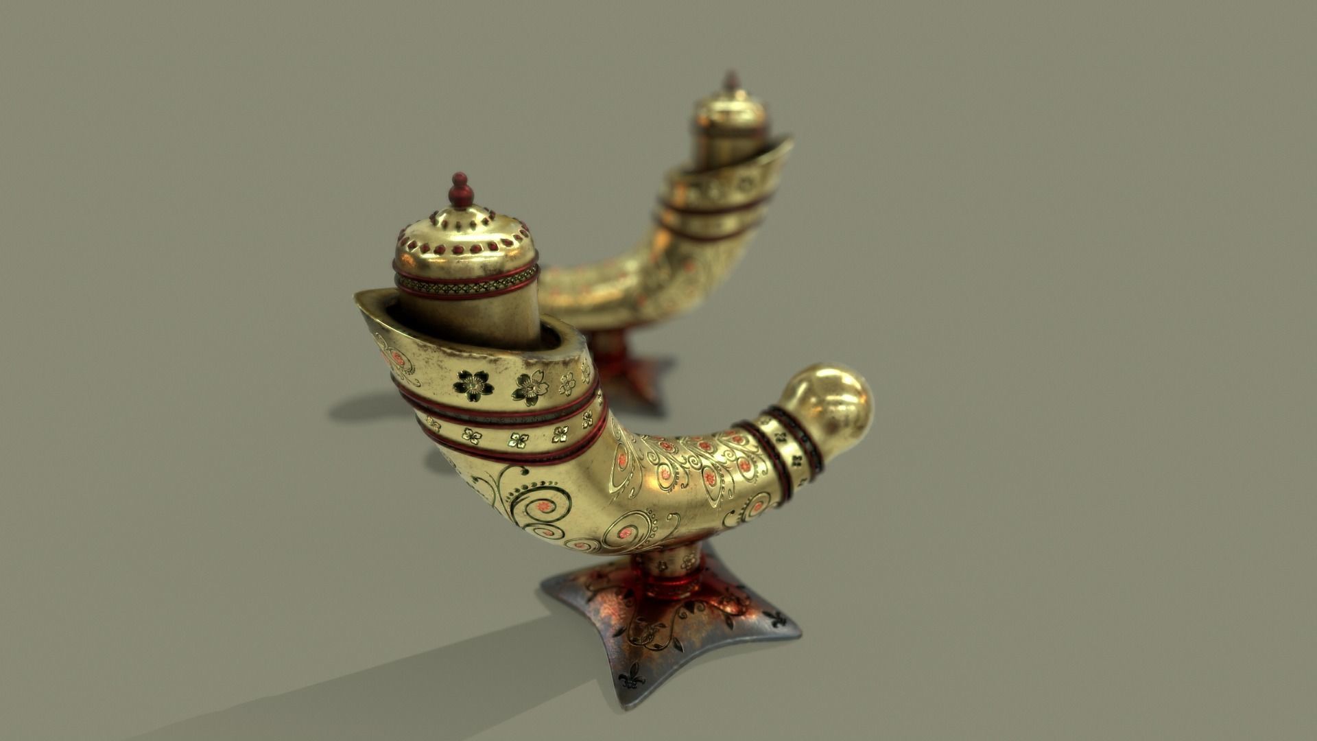 Antique Perfume Attar Bottle 3D model_13