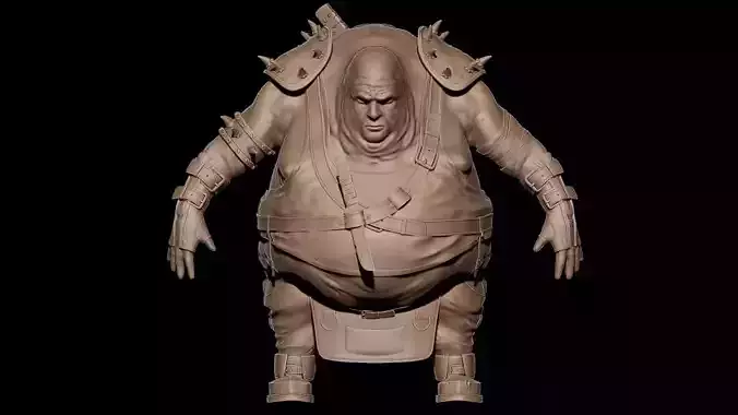 Fat Warrior High poly Zbrush project 3D model