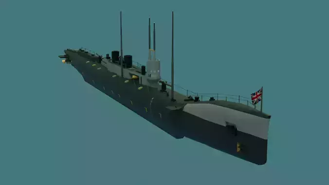 HMS K4 Texture Low-poly 3D model