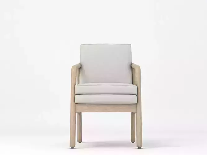 Tufeld Wood Armchair Beige