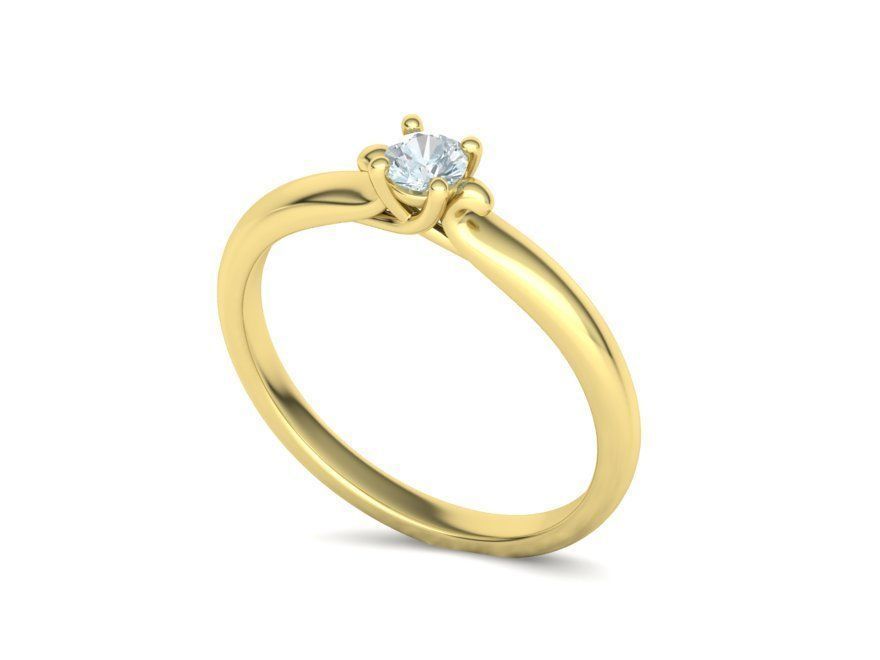 Solitaire Engagement ring Own design 3dmodel  3D print model_29