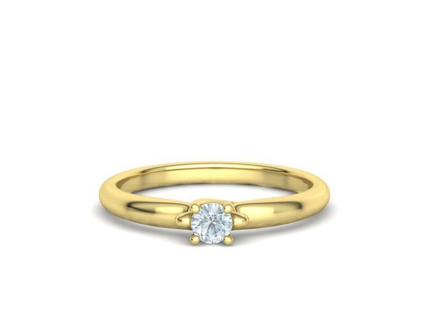 Solitaire Engagement ring Own design 3dmodel  3D print model_10