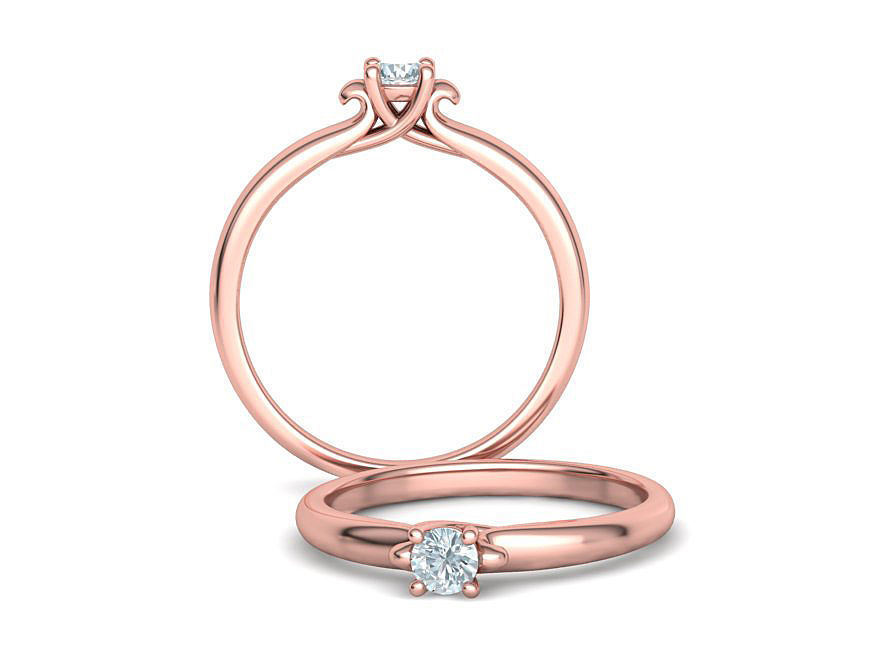 Solitaire Engagement ring Own design 3dmodel  3D print model_6