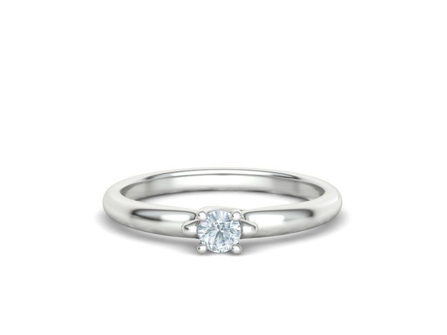 Solitaire Engagement ring Own design 3dmodel  3D print model_9