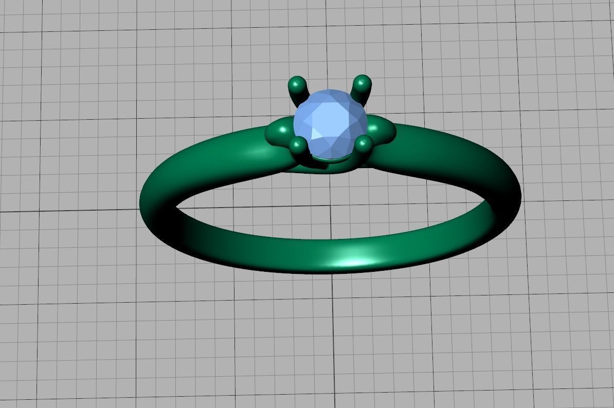 Solitaire Engagement ring Own design 3dmodel  3D print model_21