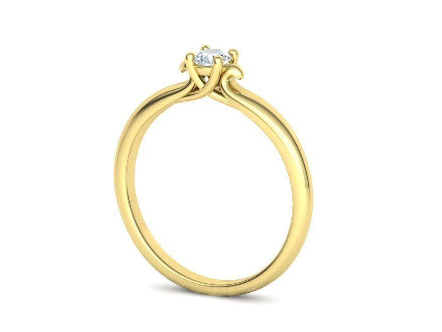 Solitaire Engagement ring Own design 3dmodel  3D print model_32