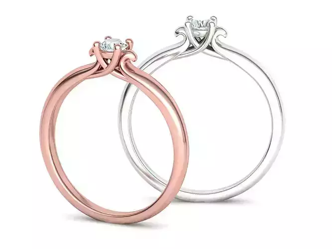 Solitaire Engagement ring Own design 3dmodel  3D print model