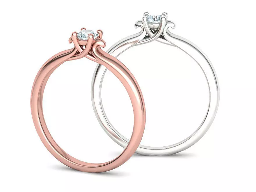 Solitaire Engagement ring Own design 3dmodel  3D print model_0