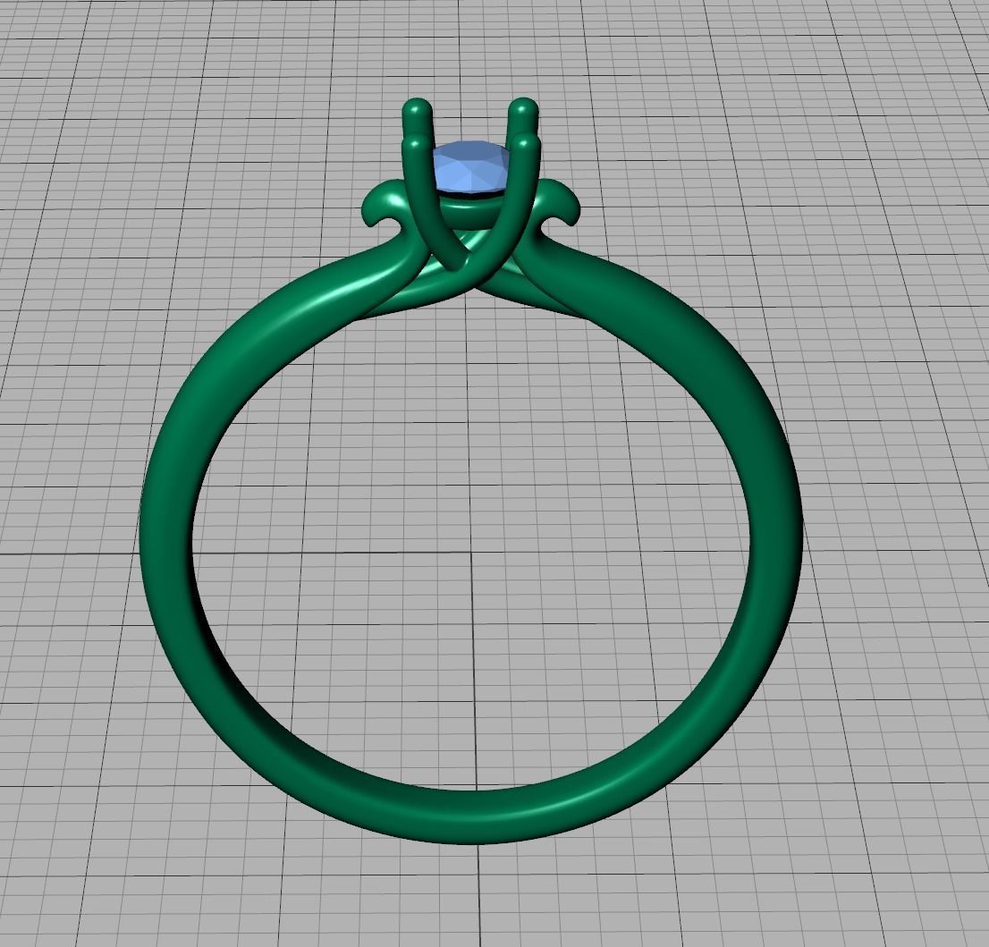 Solitaire Engagement ring Own design 3dmodel  3D print model_20