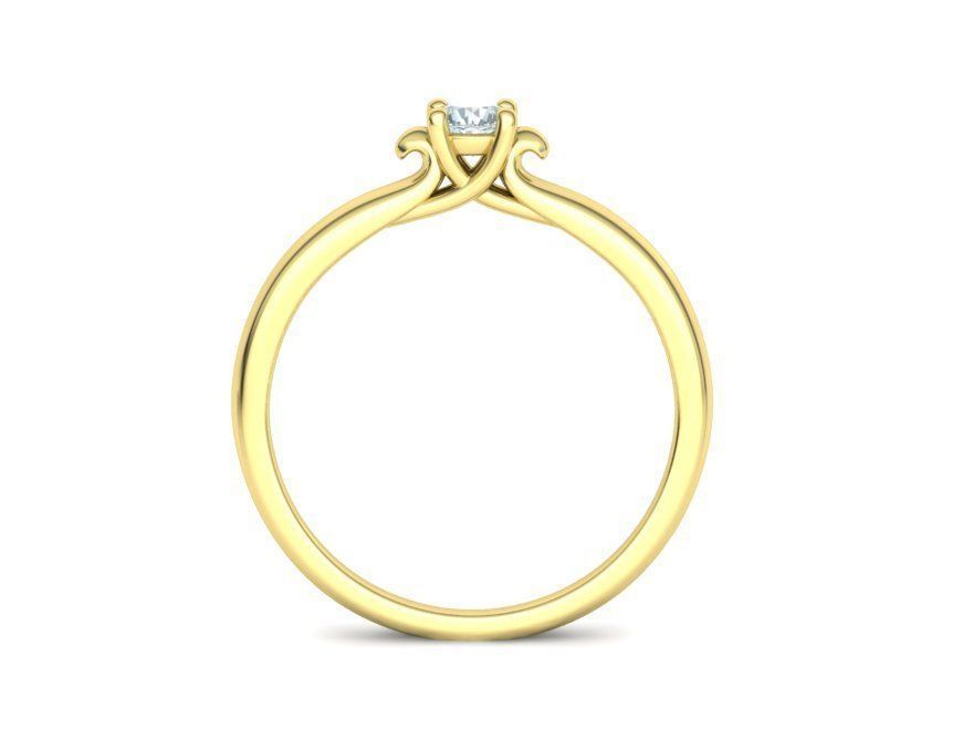 Solitaire Engagement ring Own design 3dmodel  3D print model_26