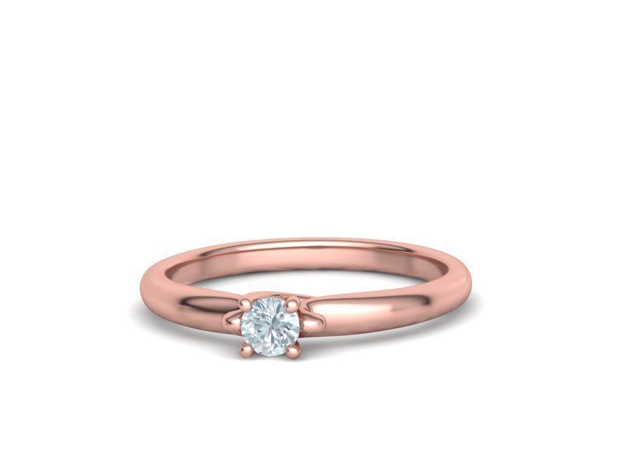 Solitaire Engagement ring Own design 3dmodel  3D print model_11