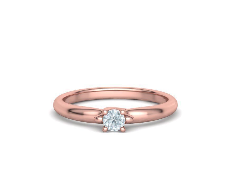 Solitaire Engagement ring Own design 3dmodel  3D print model_8
