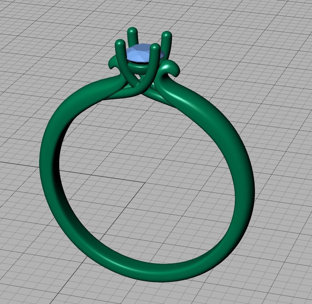 Solitaire Engagement ring Own design 3dmodel  3D print model_19