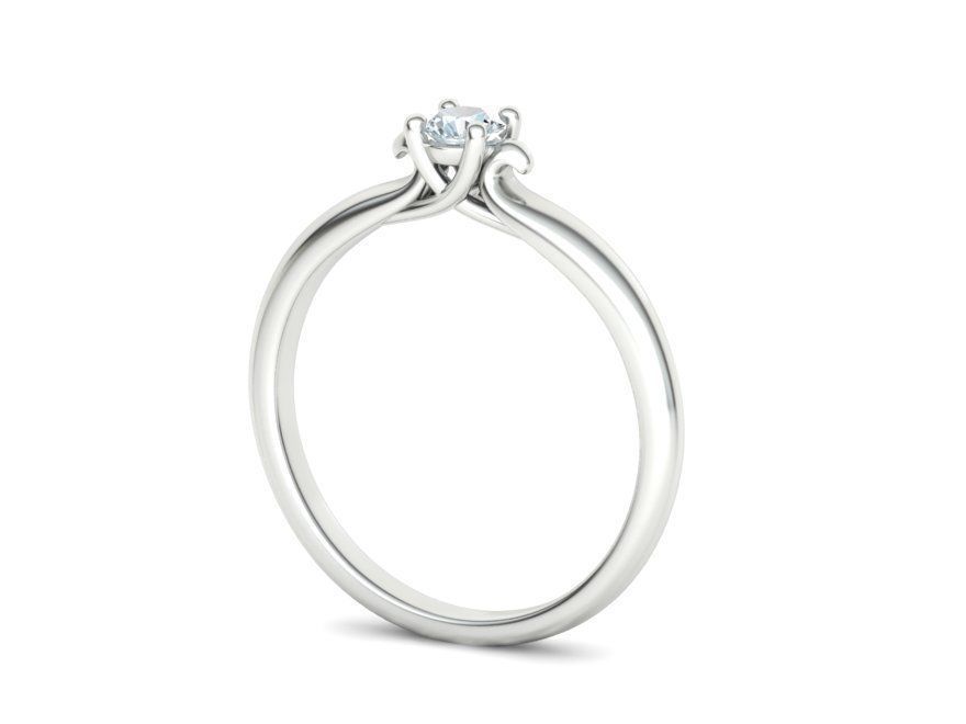 Solitaire Engagement ring Own design 3dmodel  3D print model_31