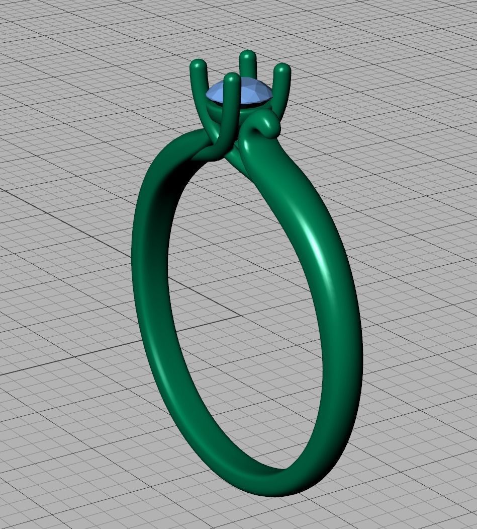 Solitaire Engagement ring Own design 3dmodel  3D print model_22