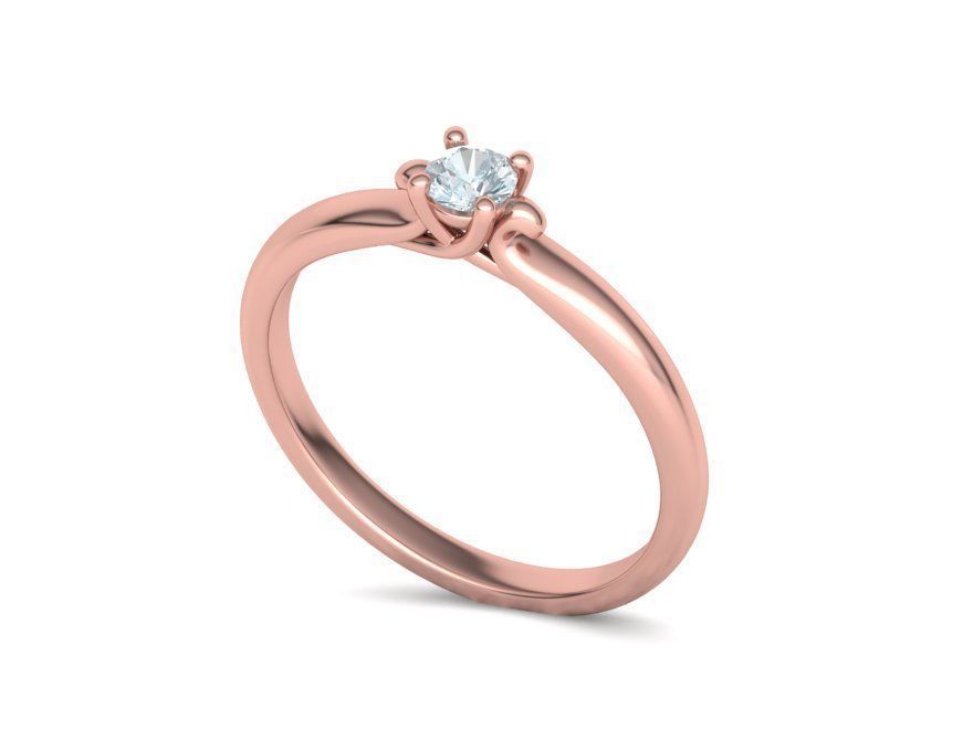 Solitaire Engagement ring Own design 3dmodel  3D print model_27