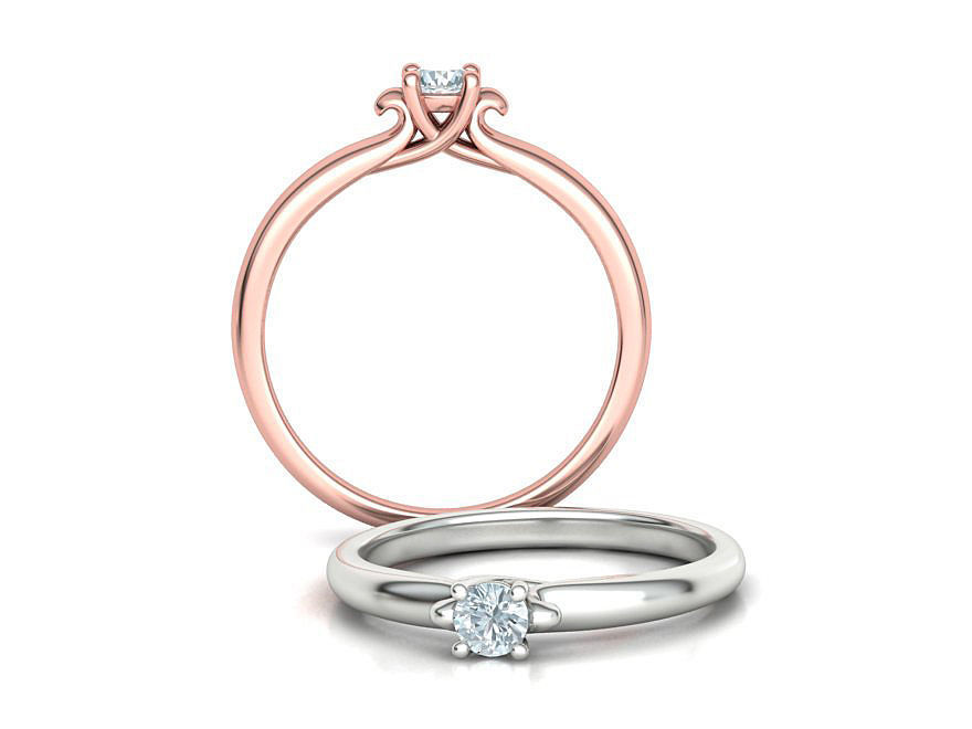 Solitaire Engagement ring Own design 3dmodel  3D print model_2