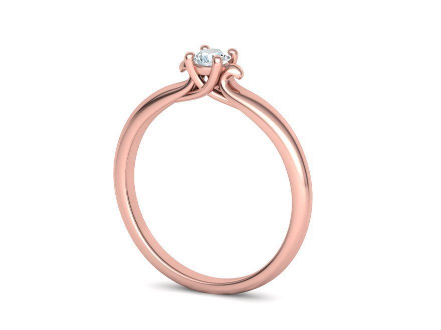 Solitaire Engagement ring Own design 3dmodel  3D print model_30
