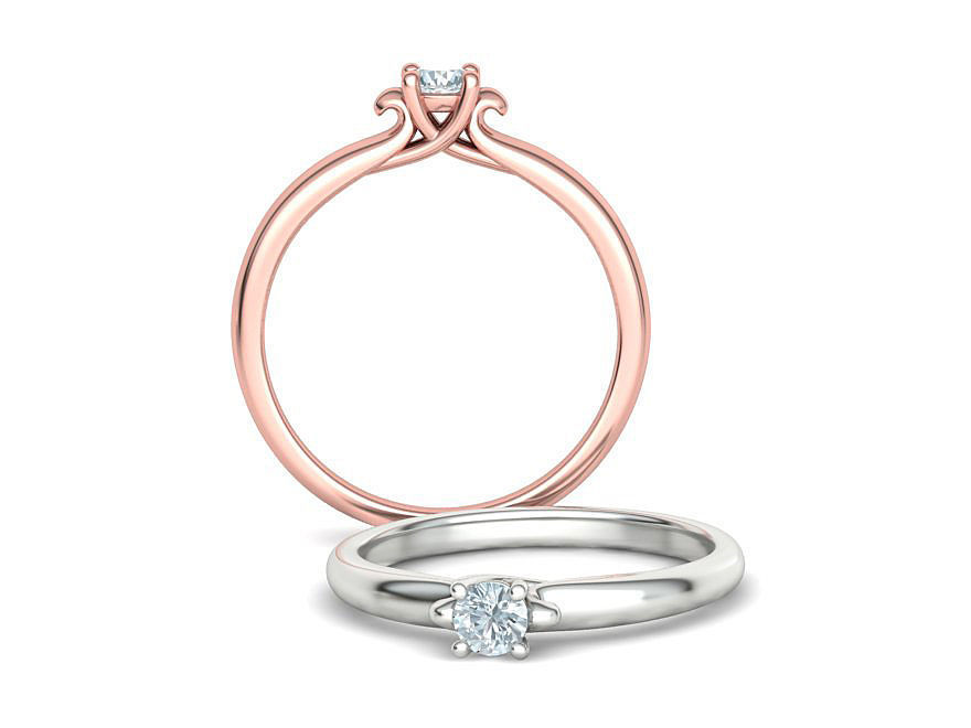 Solitaire Engagement ring Own design 3dmodel  3D print model_1