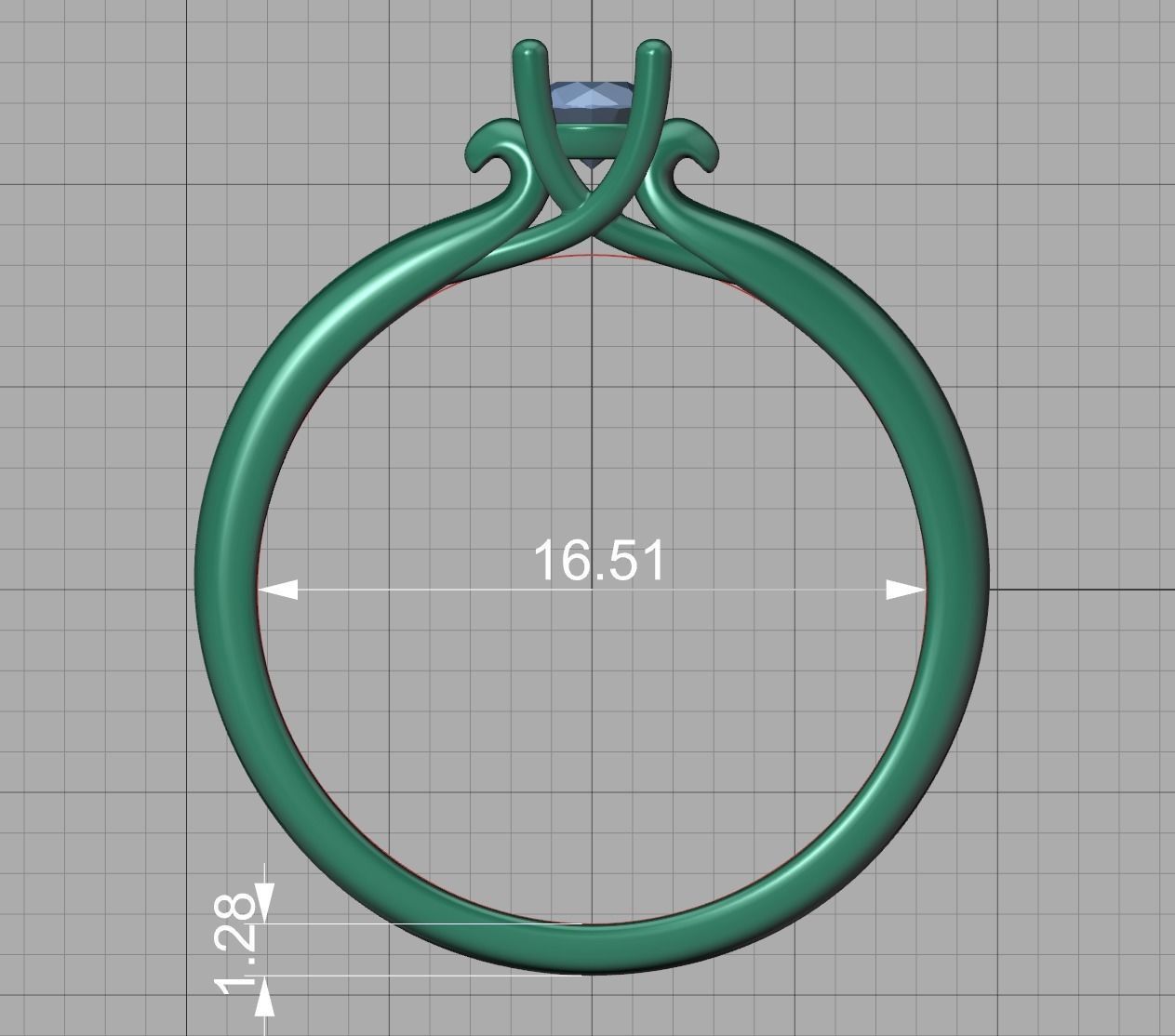 Solitaire Engagement ring Own design 3dmodel  3D print model_16