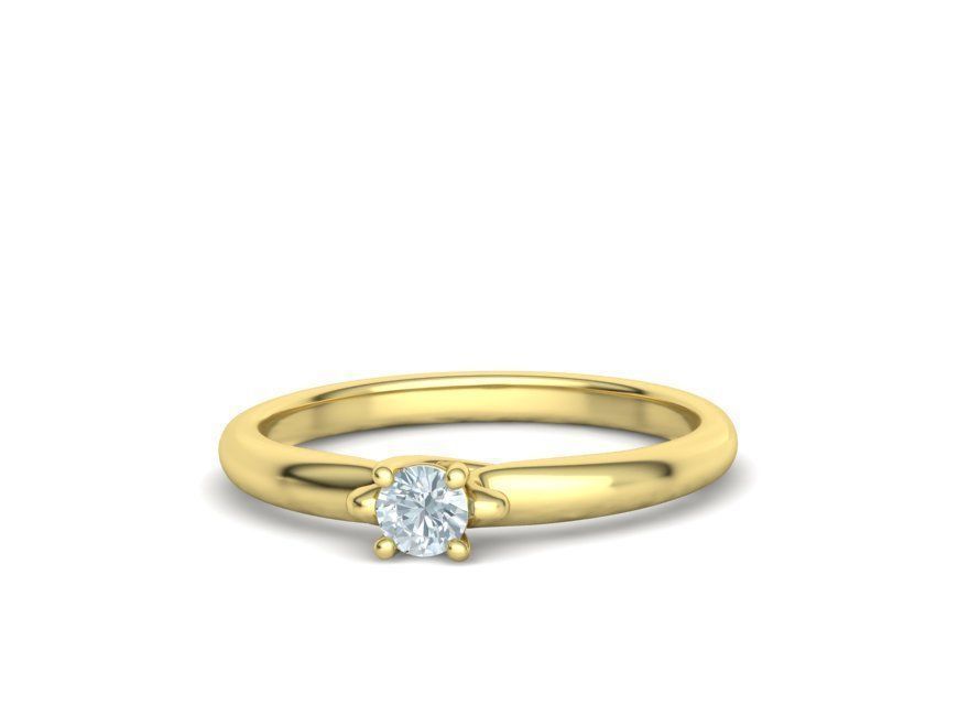 Solitaire Engagement ring Own design 3dmodel  3D print model_13