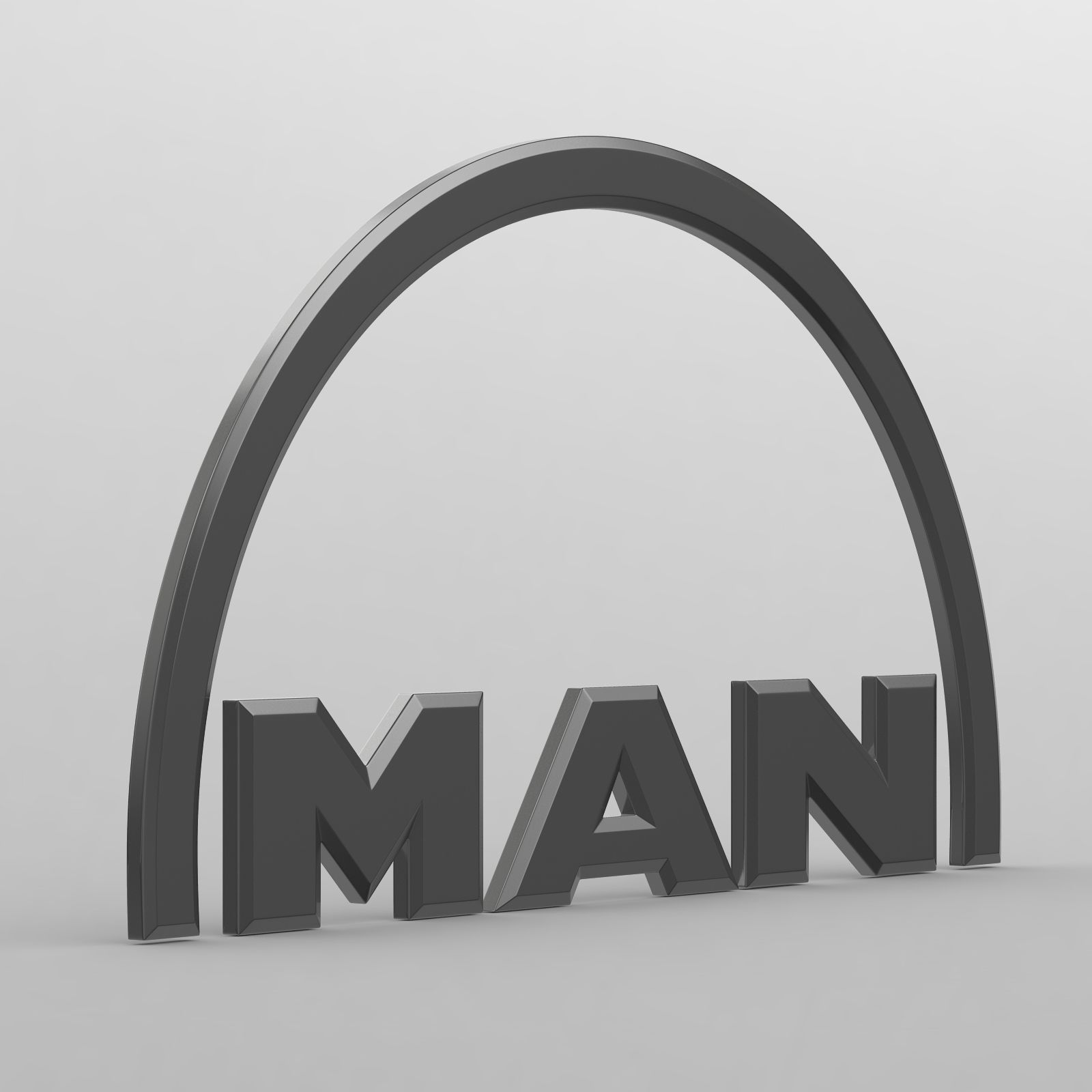 man logo 3D model_7