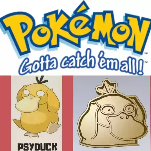 Pokemon Psyduck Cookie Cutter Stamp Cake Decorating