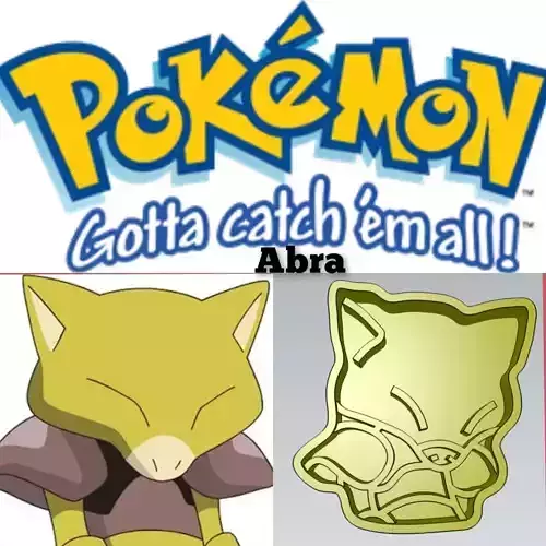 Pokemon Abra Cookie Cutter Stamp Cake Decorating