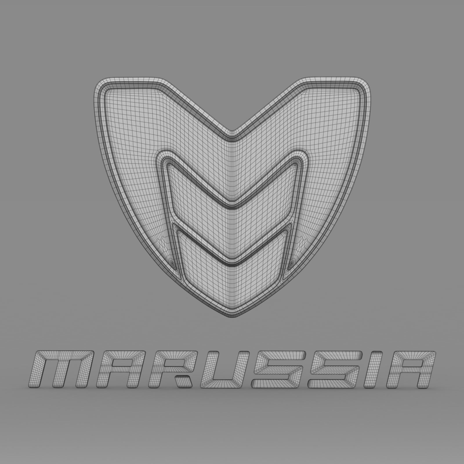 marussia logo 3D model_7