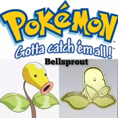 Pokemon Bellsprout Cookie Cutter Stamp Cake Decorating 3D model