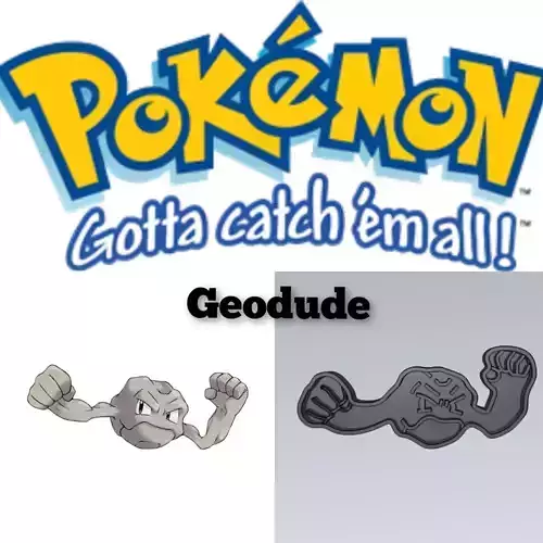 Pokemon Geodude Cookie Cutter Stamp Cake Decorating 3D model